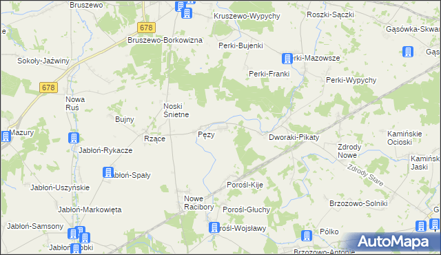 mapa Drągi, Drągi na mapie Targeo
