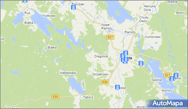mapa Dragolice, Dragolice na mapie Targeo