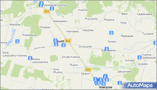 mapa Dryszczów, Dryszczów na mapie Targeo