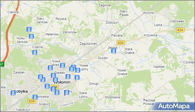 mapa Duczki, Duczki na mapie Targeo