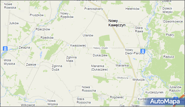 mapa Dukaczew, Dukaczew na mapie Targeo