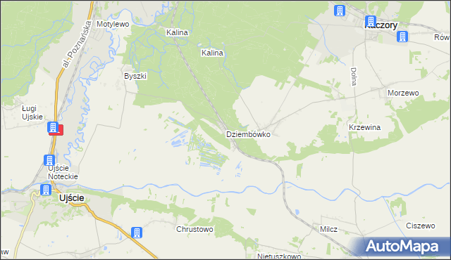 mapa Dziembówko, Dziembówko na mapie Targeo