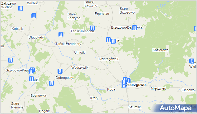 mapa Dzierzgówek gmina Dzierzgowo, Dzierzgówek gmina Dzierzgowo na mapie Targeo