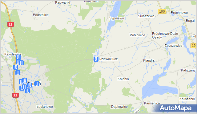 mapa Dziewoklucz, Dziewoklucz na mapie Targeo