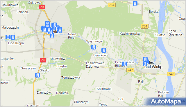 mapa Dziurków, Dziurków na mapie Targeo