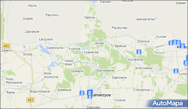 mapa Eligiów, Eligiów na mapie Targeo