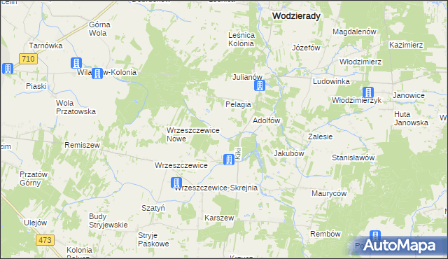 mapa Elodia, Elodia na mapie Targeo