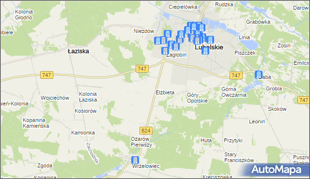 mapa Elżbieta, Elżbieta na mapie Targeo