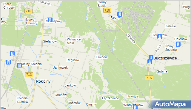 mapa Eminów, Eminów na mapie Targeo