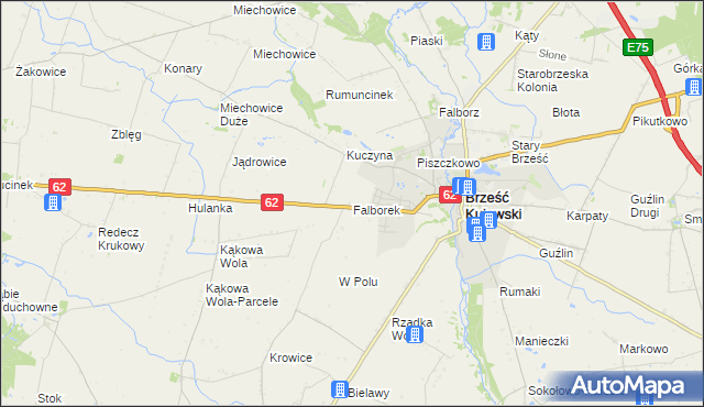 mapa Falborek, Falborek na mapie Targeo