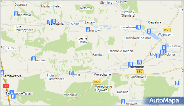 mapa Falków, Falków na mapie Targeo