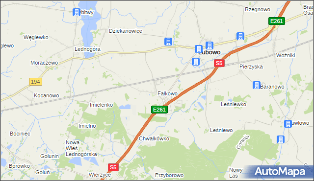 mapa Fałkowo, Fałkowo na mapie Targeo