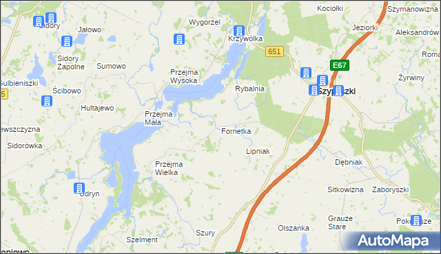 mapa Fornetka, Fornetka na mapie Targeo