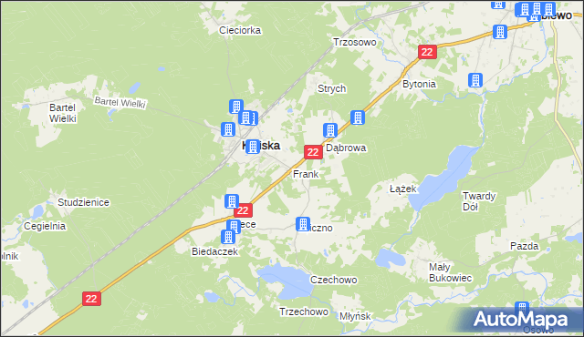 mapa Frank, Frank na mapie Targeo