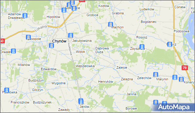 mapa Gaj Żelechowski, Gaj Żelechowski na mapie Targeo