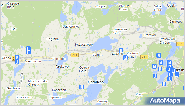 mapa Garcz, Garcz na mapie Targeo