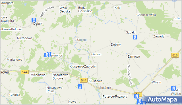 mapa Garlino, Garlino na mapie Targeo