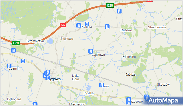mapa Gąskowo, Gąskowo na mapie Targeo