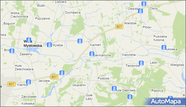 mapa Germanicha, Germanicha na mapie Targeo