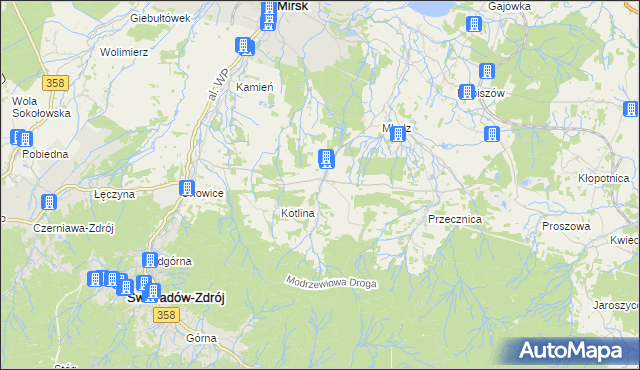 mapa Gierczyn gmina Mirsk, Gierczyn gmina Mirsk na mapie Targeo