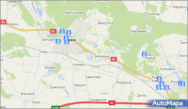 mapa Gierłatowo, Gierłatowo na mapie Targeo