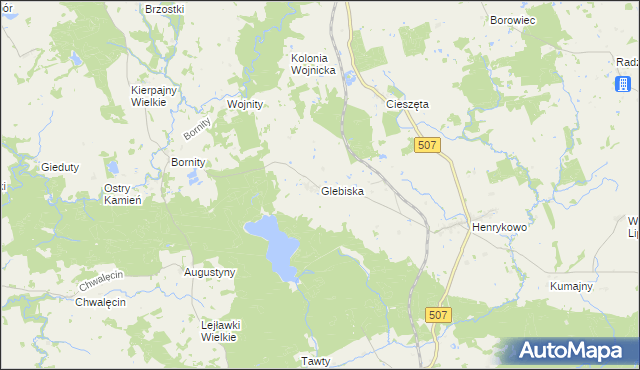 mapa Glebiska, Glebiska na mapie Targeo