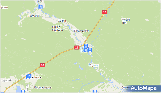mapa Głęboki Bród, Głęboki Bród na mapie Targeo