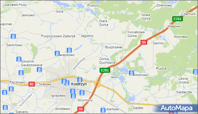 mapa Glinka Duchowna, Glinka Duchowna na mapie Targeo