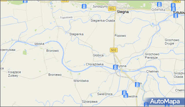 mapa Głobica, Głobica na mapie Targeo