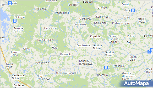 mapa Głobikówka, Głobikówka na mapie Targeo