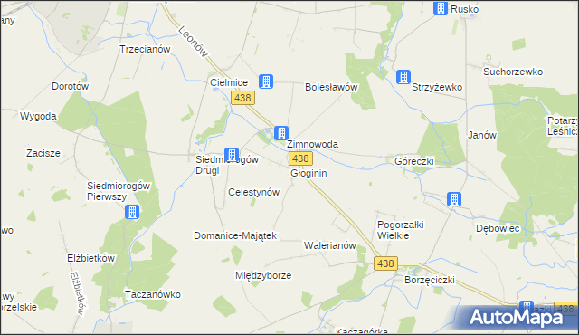 mapa Głoginin, Głoginin na mapie Targeo