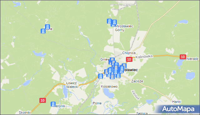 mapa Gniewosz, Gniewosz na mapie Targeo