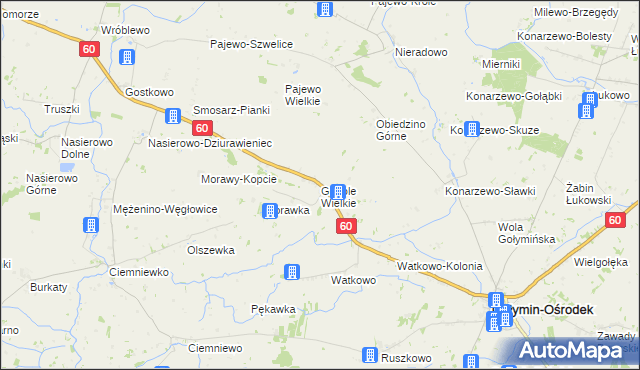mapa Gogole Wielkie, Gogole Wielkie na mapie Targeo