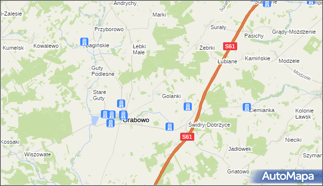mapa Golanki, Golanki na mapie Targeo