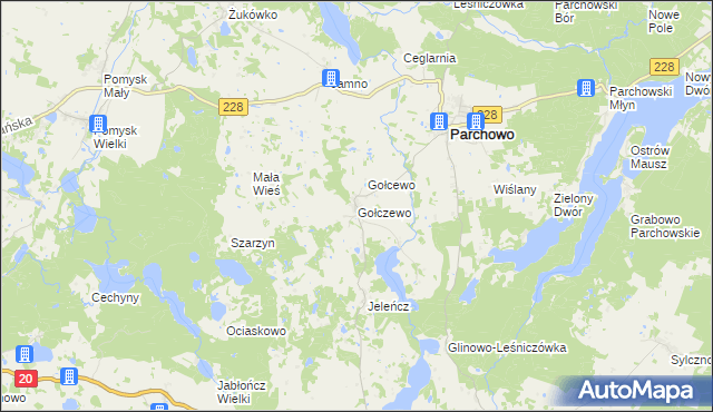 mapa Gołczewo, Gołczewo na mapie Targeo