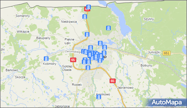 mapa Gołdap, Gołdap na mapie Targeo
