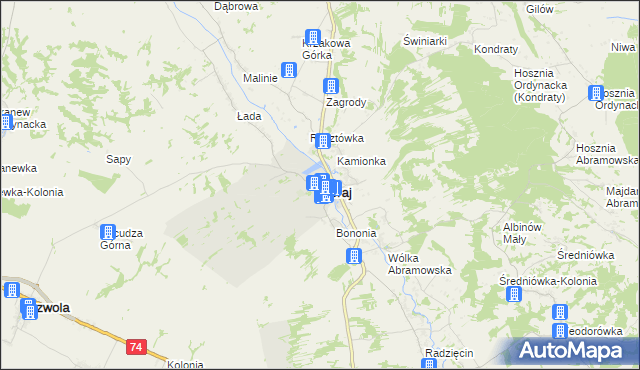 mapa Goraj powiat biłgorajski, Goraj powiat biłgorajski na mapie Targeo