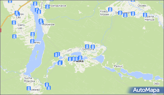 mapa Gorczyca, Gorczyca na mapie Targeo