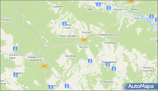 mapa Górniki gmina Józefów, Górniki gmina Józefów na mapie Targeo