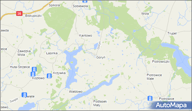 mapa Goryń gmina Kisielice, Goryń gmina Kisielice na mapie Targeo