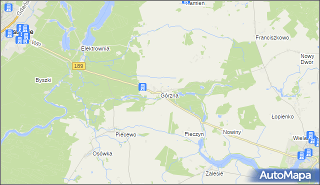 mapa Górzna, Górzna na mapie Targeo