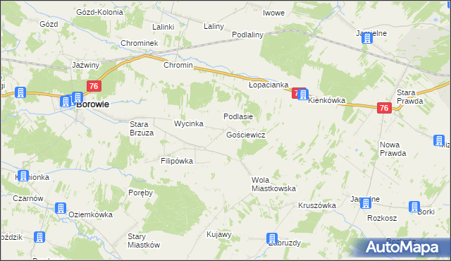 mapa Gościewicz, Gościewicz na mapie Targeo