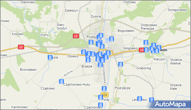 mapa Gostyń, Gostyń na mapie Targeo