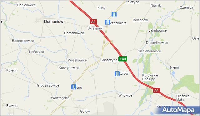 mapa Goszczyna, Goszczyna na mapie Targeo