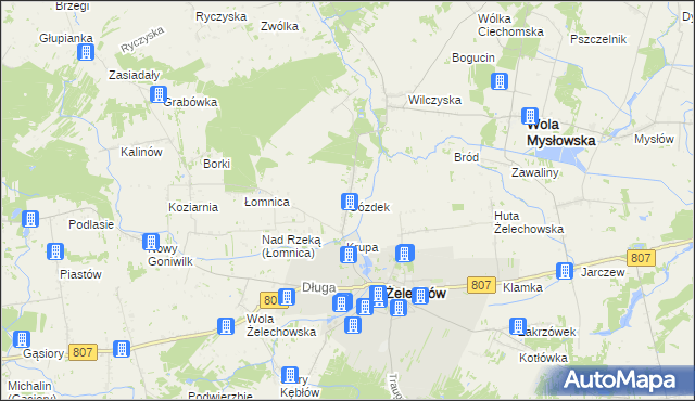 mapa Gózdek gmina Żelechów, Gózdek gmina Żelechów na mapie Targeo