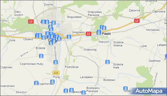 mapa Grabonóg, Grabonóg na mapie Targeo
