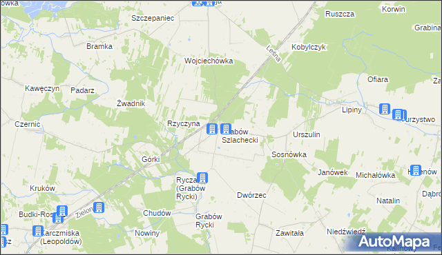 mapa Grabów Szlachecki, Grabów Szlachecki na mapie Targeo