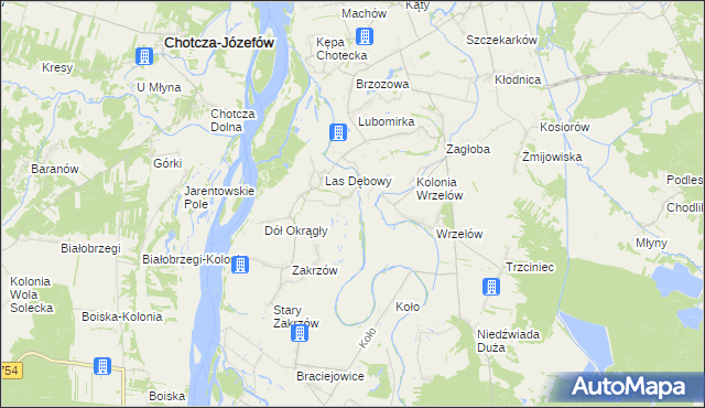 mapa Grabowiec gmina Łaziska, Grabowiec gmina Łaziska na mapie Targeo