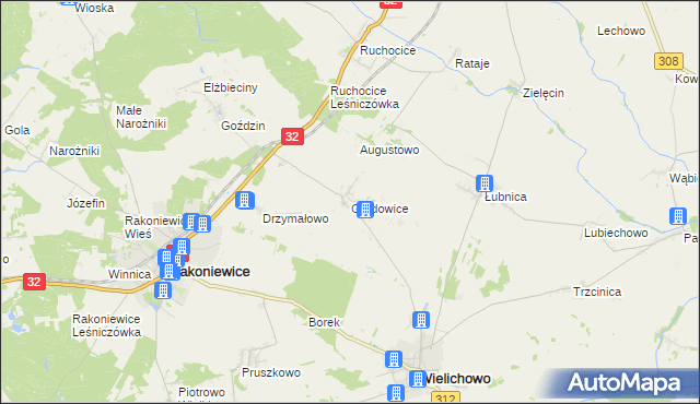 mapa Gradowice, Gradowice na mapie Targeo