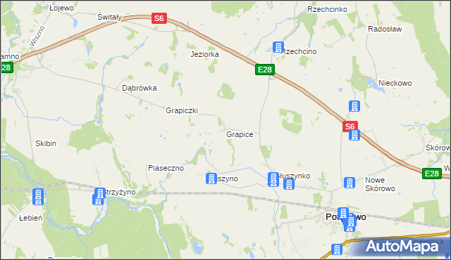 mapa Grapice, Grapice na mapie Targeo